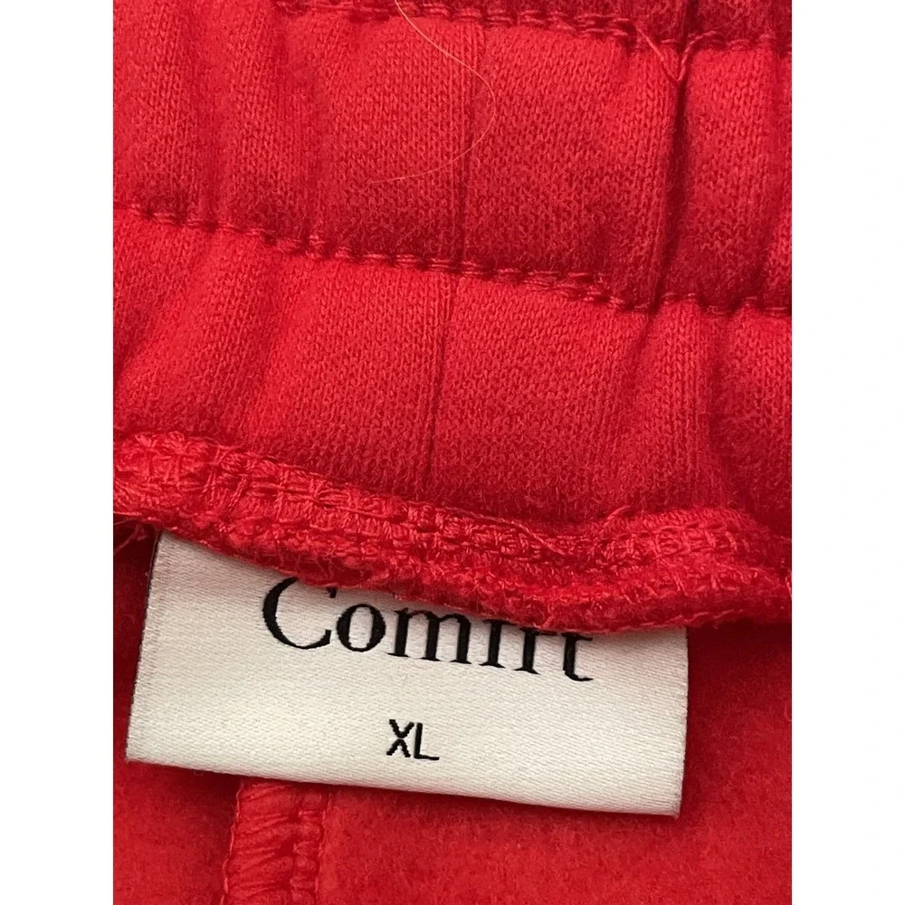 Comfrt Fleece Sweatpants Unisex Size XL Red Logo Casual Travel